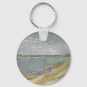 ビンセント・ヴァン・ゴッホ – ボートを漕ぐ川の眺め キーホルダー (裏面)