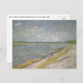 ビンセント・ヴァン・ゴッホ – ボートを漕ぐ川の眺め ポストカード (正面/裏面)