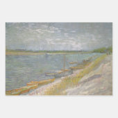 ビンセント・ヴァン・ゴッホ – ボートを漕ぐ川の眺め ラッピングペーパーシート (正面2)