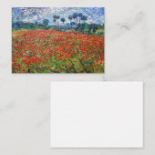 ビンセント・ヴァン・ゴッホ – ポピー・フィールド ノートカード (正面/裏面)