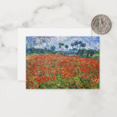 ビンセント・ヴァン・ゴッホ – ポピー・フィールド ノートカード (正面/裏面インサイチュ)