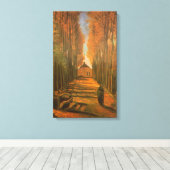 ビンセント・ヴァン・ゴッホ – ポプラの並木道in秋 キャンバスプリント (インサイチュ (ウッドフロア))