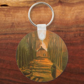 ビンセント・ヴァン・ゴッホ – ポプラの並木道in秋 キーホルダー (正面)