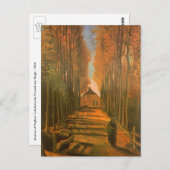 ビンセント・ヴァン・ゴッホ – ポプラの並木道in秋 ポストカード (正面/裏面)