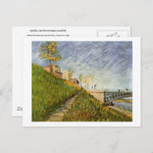 ビンセント・ヴァン・ゴッホ、ポンデクリシー州セーヌ銀行 ポストカード (正面/裏面)