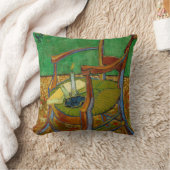 ビンセント・ヴァン・ゴッホ – ポール・ゴーギャンの肘掛け椅子 クッション (ブランケット)