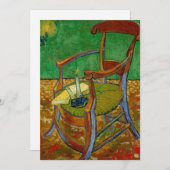 ビンセント・ヴァン・ゴッホ – ポール・ゴーギャンの肘掛け椅子 招待状 (正面/裏面)