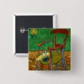 ビンセント・ヴァン・ゴッホ – ポール・ゴーギャンの肘掛け椅子 缶バッジ (正面&裏面)