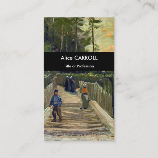 ビンセント・ヴァン・ゴッホ – モンマルトルの坂道 名刺 (正面)