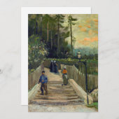 ビンセント・ヴァン・ゴッホ – モンマルトルの坂道 招待状 (正面/裏面)