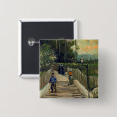 ビンセント・ヴァン・ゴッホ – モンマルトルの坂道 缶バッジ (正面&裏面)