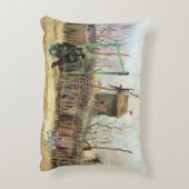 ビンセント・ヴァン・ゴッホ – モンマルトルの通りシーン アクセントクッション (裏面(縦))