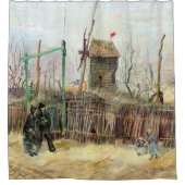 ビンセント・ヴァン・ゴッホ – モンマルトルの通りシーン シャワーカーテン (正面)