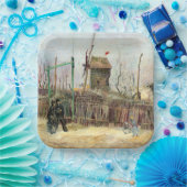 ビンセント・ヴァン・ゴッホ – モンマルトルの通りシーン ペーパープレート (パーティー)