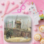 ビンセント・ヴァン・ゴッホ – モンマルトルの通りシーン ペーパープレート (パーティー)