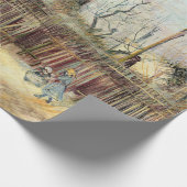 ビンセント・ヴァン・ゴッホ – モンマルトルの通りシーン ラッピングペーパー (角)