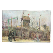 ビンセント・ヴァン・ゴッホ – モンマルトルの通りシーン 枕カバー (裏面)