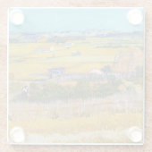 ビンセント・ヴァン・ゴッホ – ラクルで収穫 ガラスコースター (裏面)