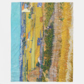 ビンセント・ヴァン・ゴッホ – ラクルで収穫 フリースブランケット (正面)