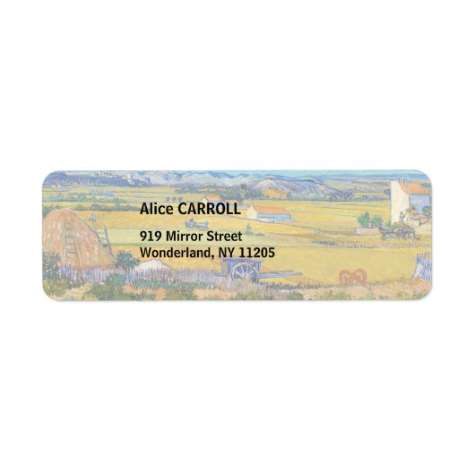 ビンセント・ヴァン・ゴッホ – ラクルで収穫 ラベル (正面)