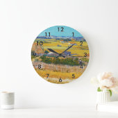 ビンセント・ヴァン・ゴッホ – ラクルで収穫 ラージ壁時計 (ホーム)