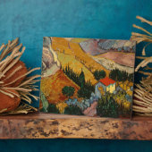 ビンセント・ヴァン・ゴッホ |ランドスケープw/ハウス&フローマン フォトプラーク (側面)