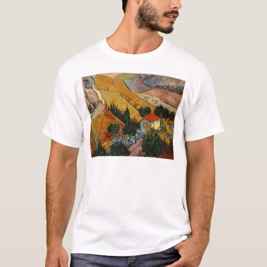 ビンセント・ヴァン・ゴッホ |ランドスケープw/ハウス&フローマン tシャツ (正面)