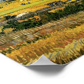 ビンセント・ヴァン・ゴッホ・ラ・クルで収穫 ポスター (角)