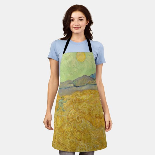 ビンセント・ヴァン・ゴッホ – リーパーとホイートフィールド エプロン (着用した状態)