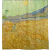 ビンセント・ヴァン・ゴッホ – リーパーとホイートフィールド シャワーカーテン (正面)