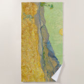 ビンセント・ヴァン・ゴッホ – リーパーとホイートフィールド ビーチタオル (正面)