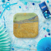 ビンセント・ヴァン・ゴッホ – リーパーとホイートフィールド ペーパープレート (パーティー)