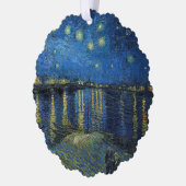 ビンセント・ヴァン・ゴッホ – ローネの星の夜 オーナメントカード (左)
