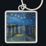 ビンセント・ヴァン・ゴッホ – ローネの星の夜 キーホルダー<br><div class="desc">Starry Night Over the Rhone / Nuit etoilee sur le Rhone - Vincent van ゴッホ、Canvas油、1888、Arles</div>