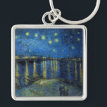 ビンセント・ヴァン・ゴッホ – ローネの星の夜 キーホルダー<br><div class="desc">Starry Night Over the Rhone / Nuit etoilee sur le Rhone - Vincent van ゴッホ、Canvas油、1888、Arles</div>