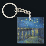 ビンセント・ヴァン・ゴッホ – ローネの星の夜 キーホルダー<br><div class="desc">Starry Night Over the Rhone / Nuit etoilee sur le Rhone - Vincent van ゴッホ、Canvas油、1888、Arles</div>