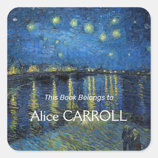 ビンセント・ヴァン・ゴッホ – ローネの星の夜 スクエアシール (正面)