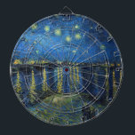 ビンセント・ヴァン・ゴッホ – ローネの星の夜 ダーツボード<br><div class="desc">Starry Night Over the Rhone / Nuit etoilee sur le Rhone - Vincent van ゴッホ、Canvas油、1888、Arles</div>