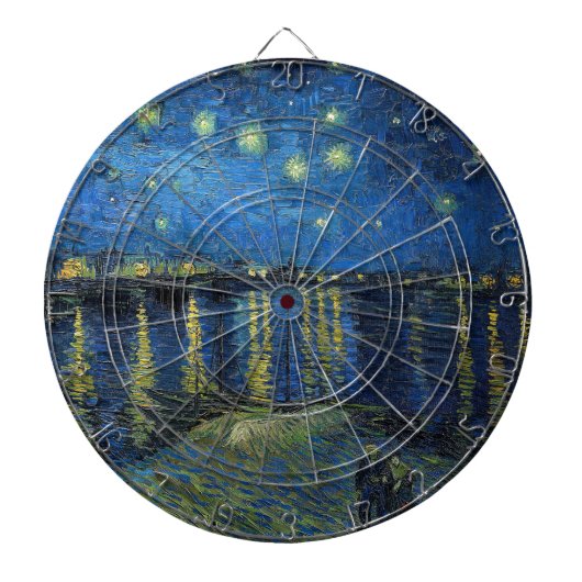 ビンセント・ヴァン・ゴッホ – ローネの星の夜 ダーツボード (正面)
