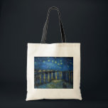 ビンセント・ヴァン・ゴッホ – ローネの星の夜 トートバッグ<br><div class="desc">Starry Night Over the Rhone / Nuit etoilee sur le Rhone - Vincent van ゴッホ、Canvas油、1888、Arles</div>