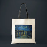 ビンセント・ヴァン・ゴッホ – ローネの星の夜 トートバッグ<br><div class="desc">Starry Night Over the Rhone / Nuit etoilee sur le Rhone - Vincent van ゴッホ、Canvas油、1888、Arles</div>