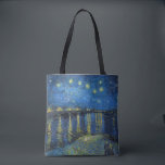 ビンセント・ヴァン・ゴッホ – ローネの星の夜 トートバッグ<br><div class="desc">Starry Night Over the Rhone / Nuit etoilee sur le Rhone - Vincent van ゴッホ、Canvas油、1888、Arles</div>