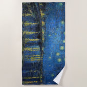 ビンセント・ヴァン・ゴッホ – ローネの星の夜 ビーチタオル (正面)