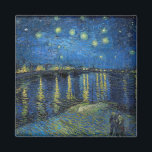 ビンセント・ヴァン・ゴッホ – ローネの星の夜 マグネット<br><div class="desc">Starry Night Over the Rhone / Nuit etoilee sur le Rhone - Vincent van ゴッホ、Canvas油、1888、Arles</div>