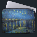 ビンセント・ヴァン・ゴッホ – ローネの星の夜 ラップトップスリーブ<br><div class="desc">Starry Night Over the Rhone / Nuit etoilee sur le Rhone - Vincent van ゴッホ、Canvas油、1888、Arles</div>