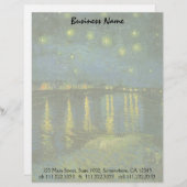 ビンセント・ヴァン・ゴッホ – ローネの星の夜 レターヘッド (正面/裏面)