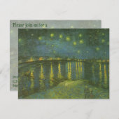 ビンセント・ヴァン・ゴッホ – ローネの星の夜 招待状 (正面/裏面)