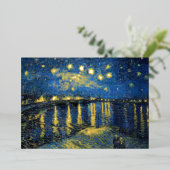 ビンセント・ヴァン・ゴッホ – ローネの星の夜 箔シーズンカード (立ち正面)