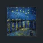 ビンセント・ヴァン・ゴッホ – ローネの星の夜 缶バッジ<br><div class="desc">ローネの星空の夜/ヌイットエトリーシュール・ル・ローネ – 1888年ヴィンセント・ヴァン・ゴッホ</div>