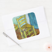 ビンセント・ヴァン・ゴッホ – ヴァン・ゴッホの椅子 スクエアシール (封筒)